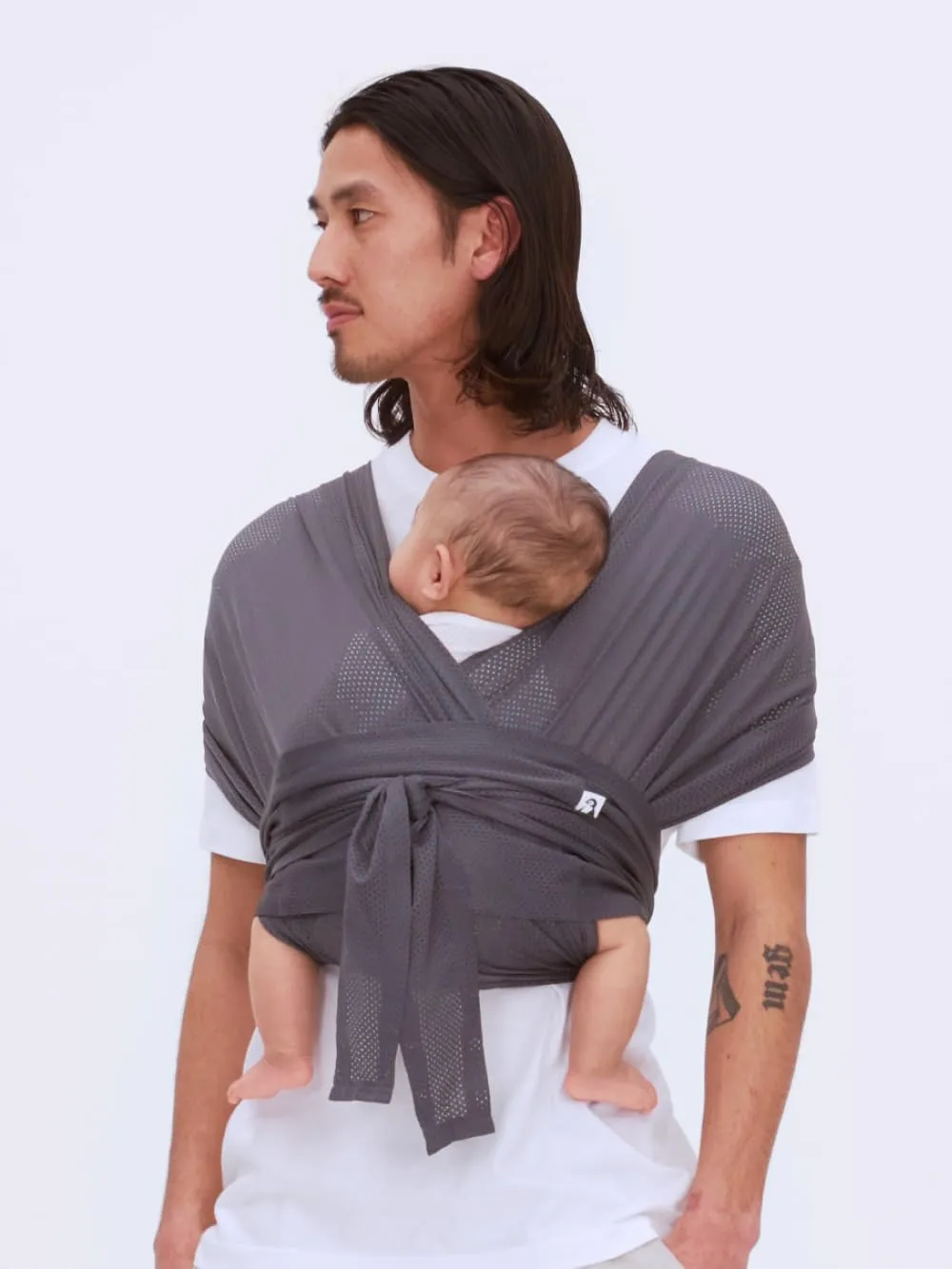 Konny New and Improved Baby Carrier Flex AirMesh(Includes Head Support) - Adjustable Summer, Easy to Wear, Baby Wrap Carrier, Perfect for Newborn Babies Essentials up to 44 lbs, (XS-XL)- Wood Rose