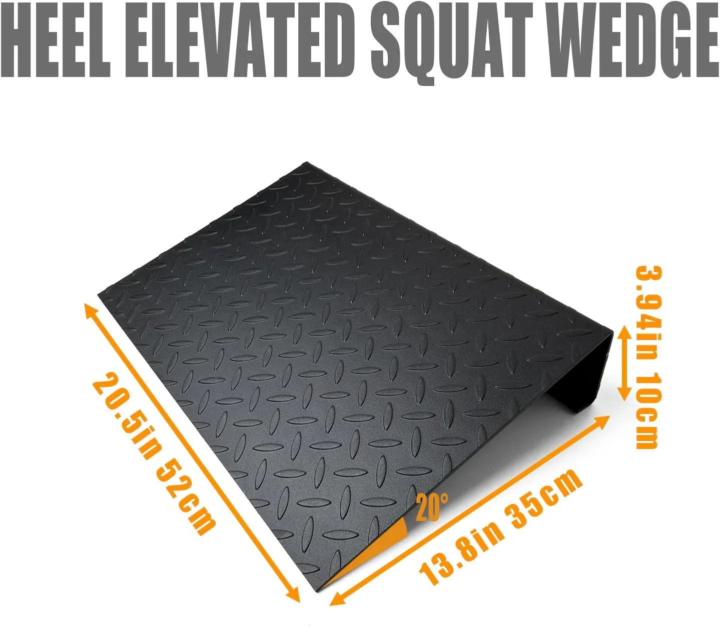 KORIKAHM Steel Squat Wedge Block & Slant Board, Heel Elevated Split Squat Wedges Weightlifting, Calf Raise Machine for Calf Stretching
