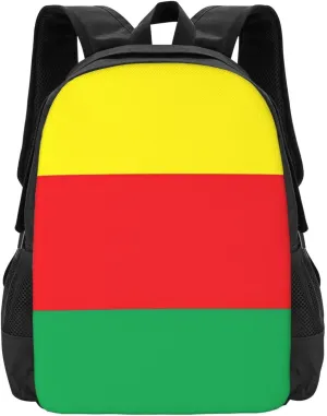 Kurdistan Flag Casual Backpack Large Capacity Backpacks 15 Inch Laptop Back Pack Travel Rucksack Daypack Commuter Bags with Adjustable Strap for Camping