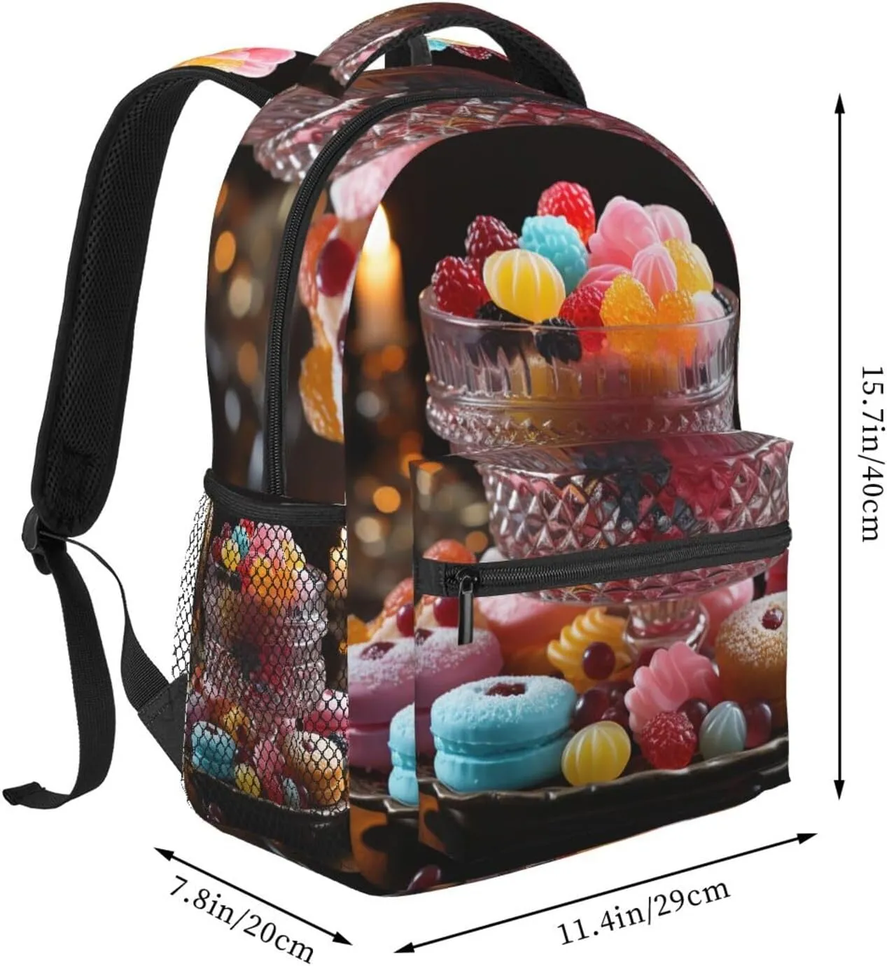 Laptop Backpack for Men Women Lightweight Travel Daypack Candies on the Table Backpack Rucksack for Work