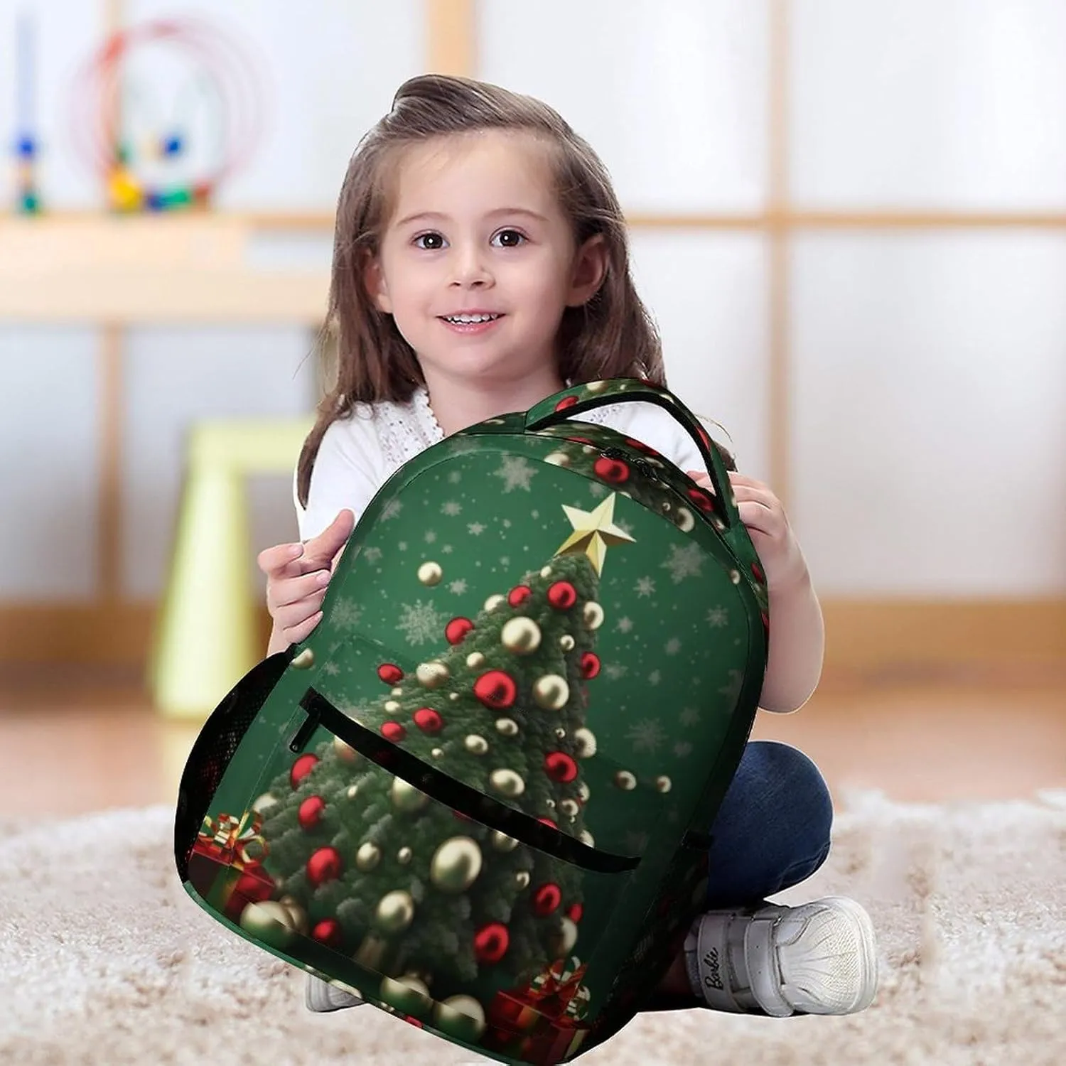 Laptop Backpack for Travel Daypack Computer Bag Work Round Ball Christmas Tree Back Pack Nurse Bag for Hiking