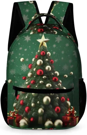 Laptop Backpack for Travel Daypack Computer Bag Work Round Ball Christmas Tree Back Pack Nurse Bag for Hiking