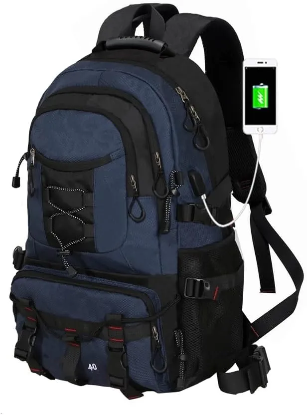 Large Capacity Multi Compartment Waterproof Travel Bag with Hiking Backpack