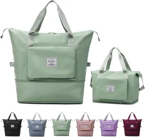 Large Capacity Travel Bag, Foldable Travel Bag, Expandable Travel Duffel Bag, Collapsible Waterproof Large Capacity Travel Handbag, Overnight Bag for Women and Man