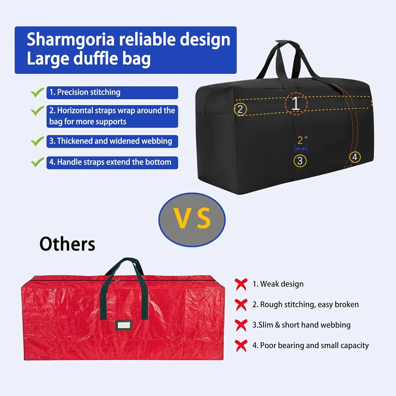 Large Duffle Bag 100L Foldable Check In Bag Great for Men Traveling Camping Moving Storage and More (Black)