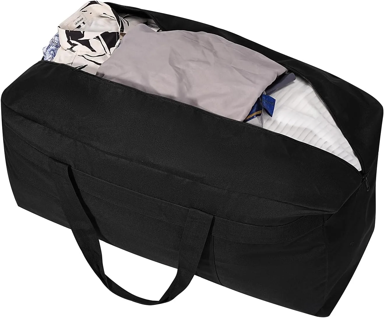 Large Duffle Bag 100L Foldable Check In Bag Great for Men Traveling Camping Moving Storage and More (Black)
