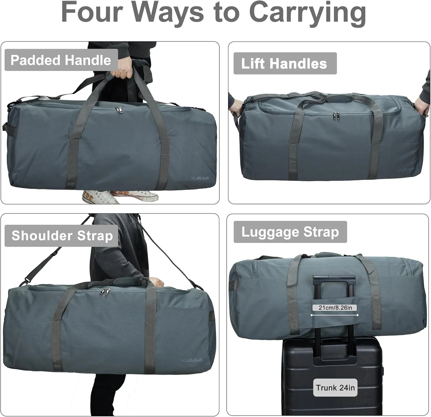 Large Duffle Bag for Travel, 100L Travel Bags for Men Extra Large Duffel Bag Water & Tear Resistant Women Weekender Bag w/Shoulder Strap for House Moving Travel Essentials Camping Gear Storage