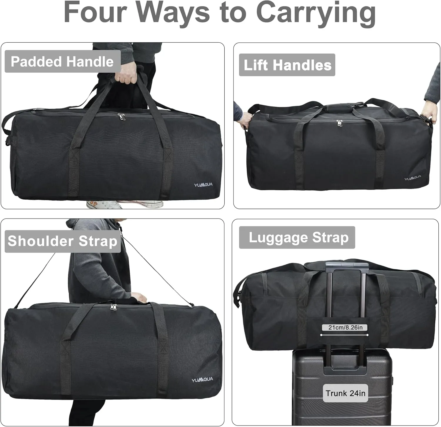 Large Duffle Bag for Travel, 100L Travel Bags for Men Extra Large Duffel Bag Water & Tear Resistant Women Weekender Bag w/Shoulder Strap for House Moving Travel Essentials Camping Gear Storage