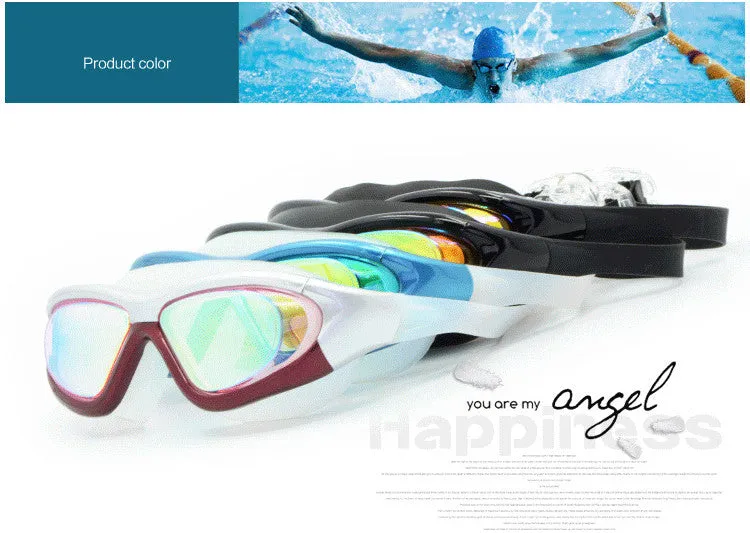 Large-Frame Waterproof & Anti-Fog Swimming Goggles