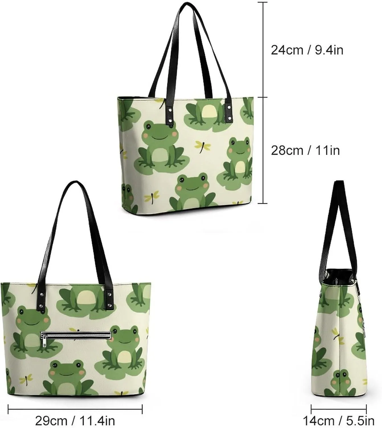 Large Leather Handbag Unisex Travel Lightweight Tote Bag For Daily Use