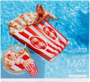 Large Movie Theater Popcorn Swimming Pool Float Inflatable Beach Toy Party Raft, Red