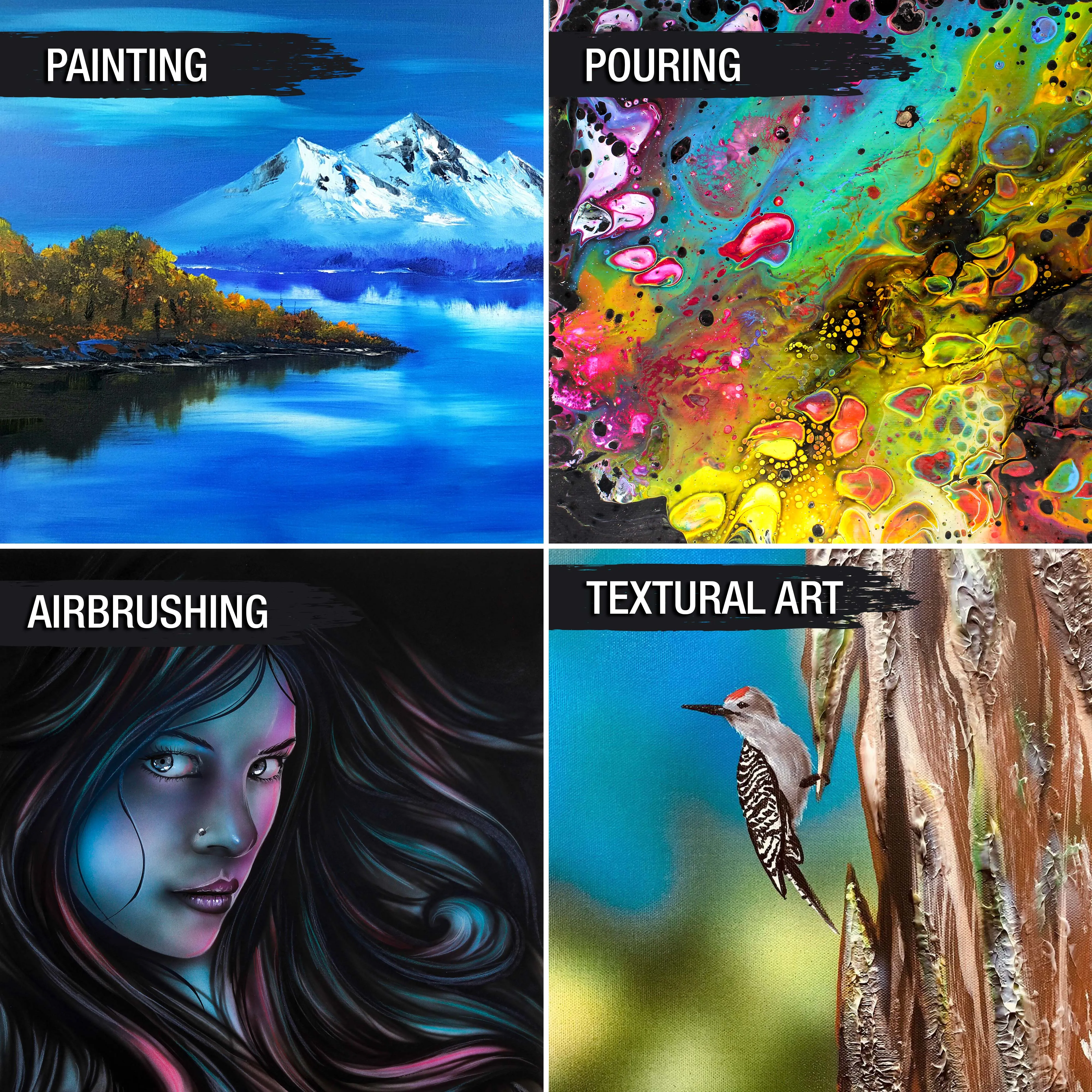 Large Stretched Canvas for Painting 18x24 inch Gallery Depth 1-1/2" Thick, 3-Pack - 12oz Acrylic Gesso Triple Primed, Professional Artist Quality, 100% Cotton - Oil, Pouring Paint
