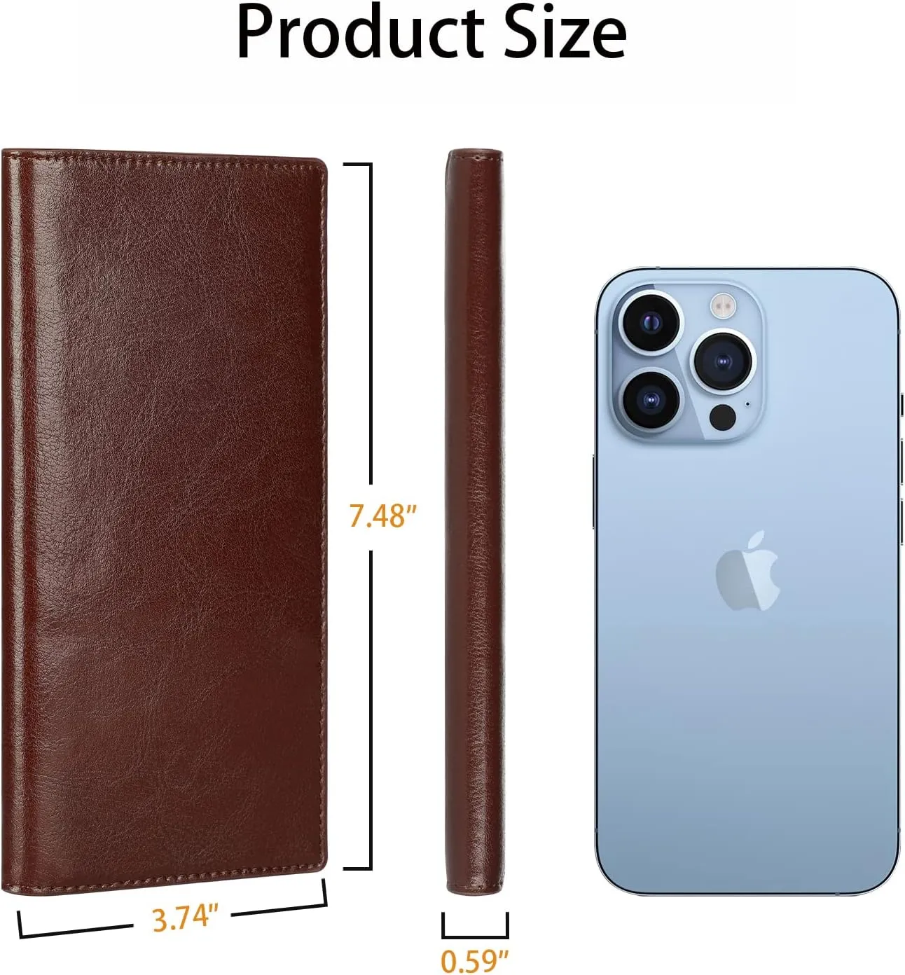 Lavemi Ultra Slim Thin Leather Women Wallet RFID Blocking Credit Card Holder Bifold Long Ladies Billfold