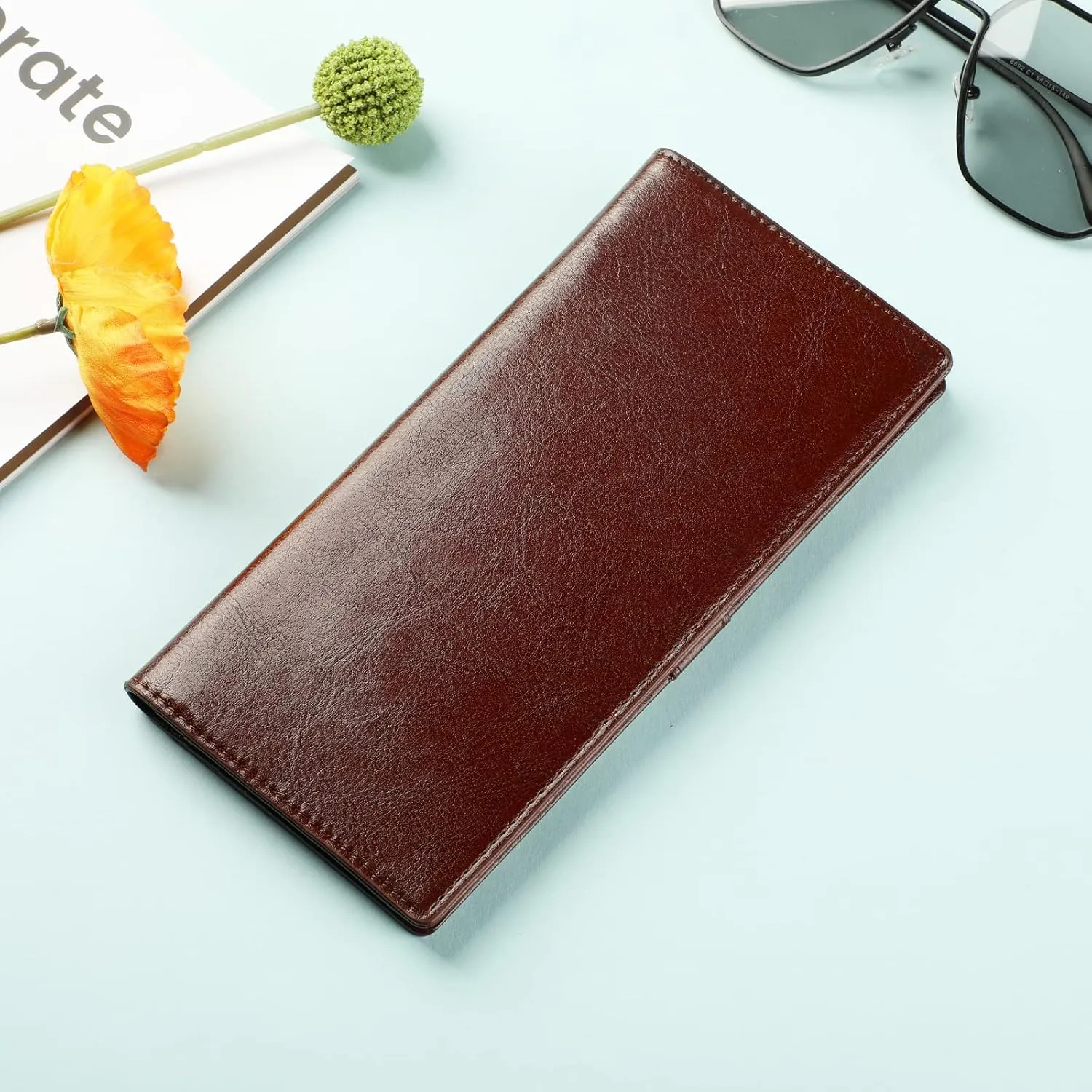 Lavemi Ultra Slim Thin Leather Women Wallet RFID Blocking Credit Card Holder Bifold Long Ladies Billfold