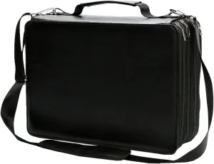 Lbxgap Marker Pen Organizer Case 224 Slots Large Capacity with Handy Wrap Portable Multilayer Holder for Watercolor Pencils & Gel Pen Markers(Black)