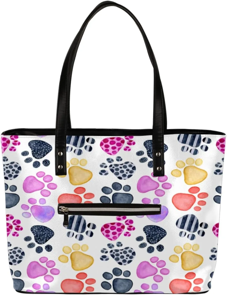 Leather Tote Bag for Women Fashion Shoulder Bag Purses and Handbags Large Capacity Satchel Bags for Work Travel