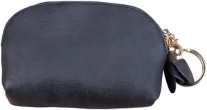 Leather Wallet Pu Leather Women's Wallet Fashion Mini Zipper Purse Clutch Large Capacity Retro Coin Pocket Women's Gift Large Capacity (Black,7.5x11.8cm)