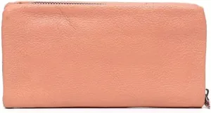 Leather Wallet Pu Leather Women's Wallet Simple Solid Color Design Long Purse Clutch Girls Women's Large Capacity Coin Pocket Large Capacity (Pink,10x19cm)