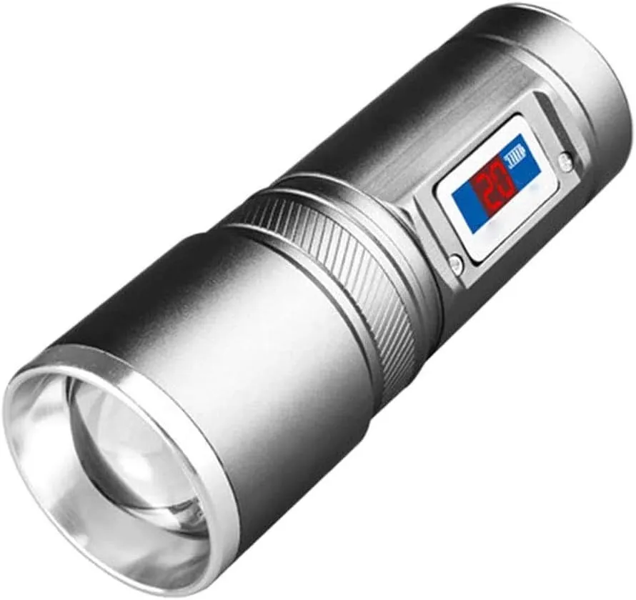 LED Flashlight - Handheld, 3 Modes, High Lumen, Zoomable, Water Resistant, Flash Light - Camping Accessories, Emergency Gear, Flashlights