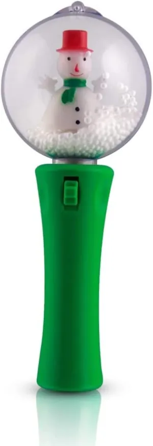 LED Spinning Snowman Light Up Musical Wand
