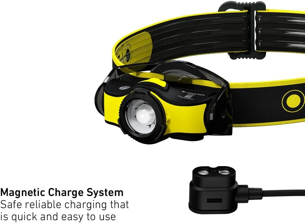 Ledlenser, iH5R High Power LED Professional Headlamp, Rechargeable or AA Alkaline Batteries, Compact, Lightweight, Multiple Helmet Mounting Options