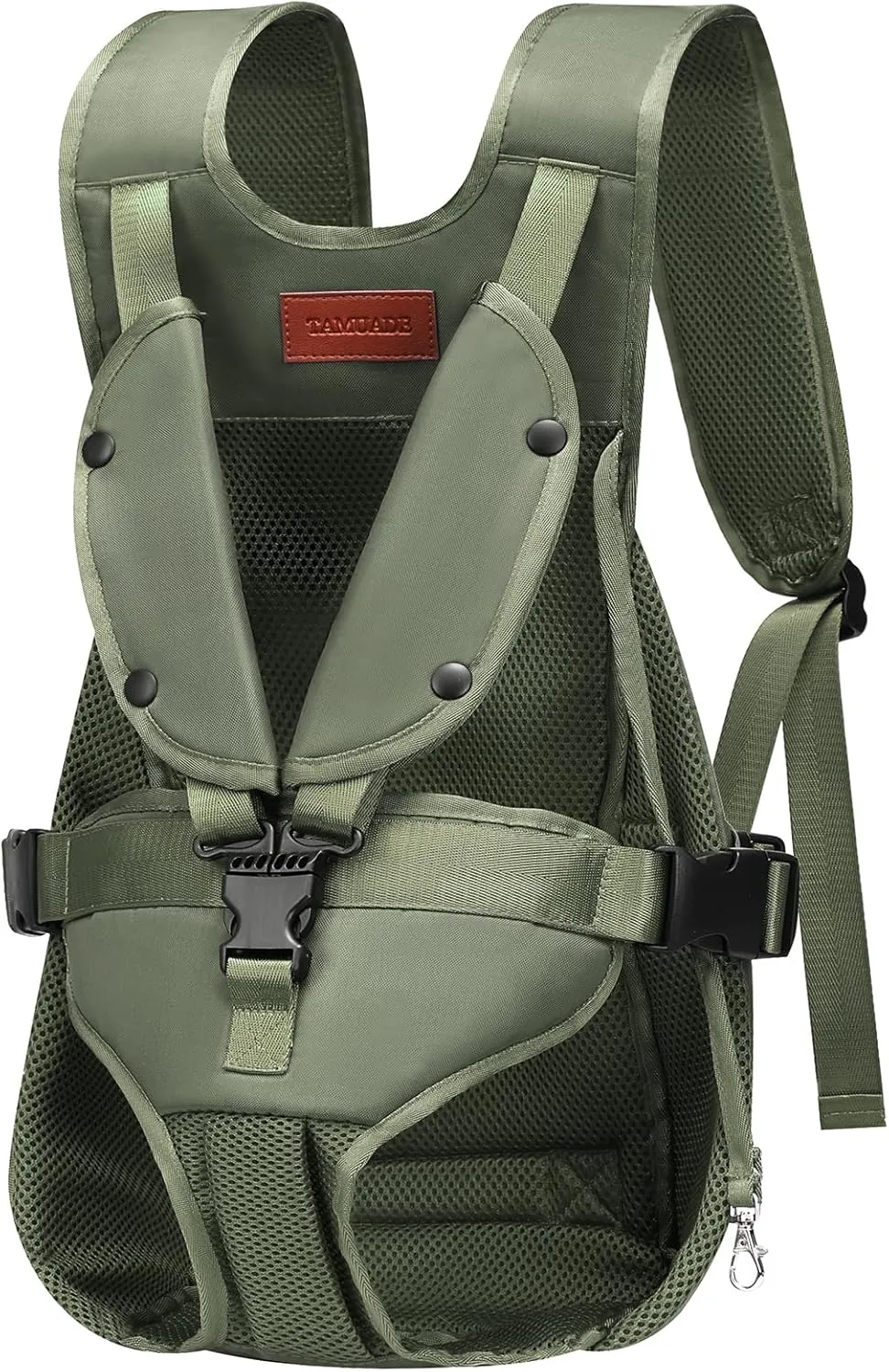 Legs Out Dog Backpack Carrier Adjustable Dog Front Carrier Easy-Fit Pet Backpack Carrier for Medium Dogs Small Dogs 15-25 Lbs (Green, L)