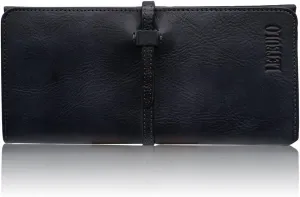 LETEULO Wallets for Women Genuine Leather Card Organizer Dip Dye Coin Purse Ladies Ultrathin Wallets