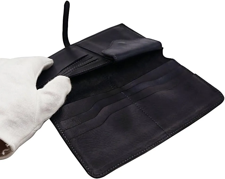 LETEULO Wallets for Women Genuine Leather Card Organizer Dip Dye Coin Purse Ladies Ultrathin Wallets