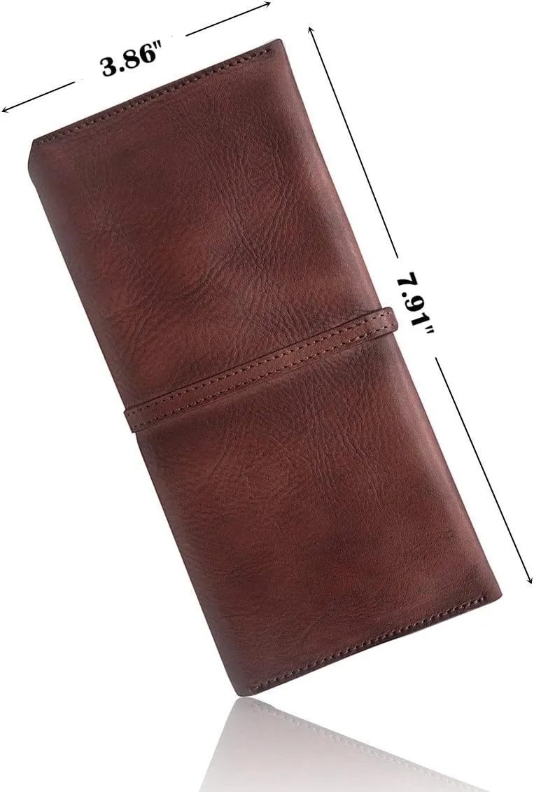 LETEULO Wallets for Women Genuine Leather Card Organizer Dip Dye Coin Purse Ladies Ultrathin Wallets