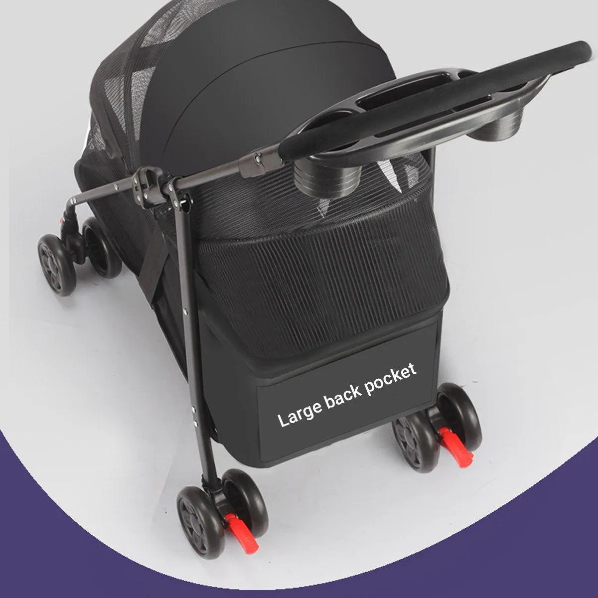 Lightweight Pet Stroller for Cats and Small Dogs Easy Fold Portable Travel Use
