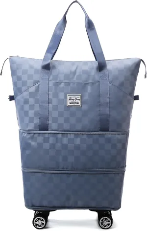 lilaBelle]【Carry-On Luggage with Wheels Unisex Oxford Cloth Travel Bag, 36L-55L Rolling Trolley Suitcase Alternative, Heavy-Duty Zippers & Reinforced Handles for Seamless Transit, Holiday & Commute E
