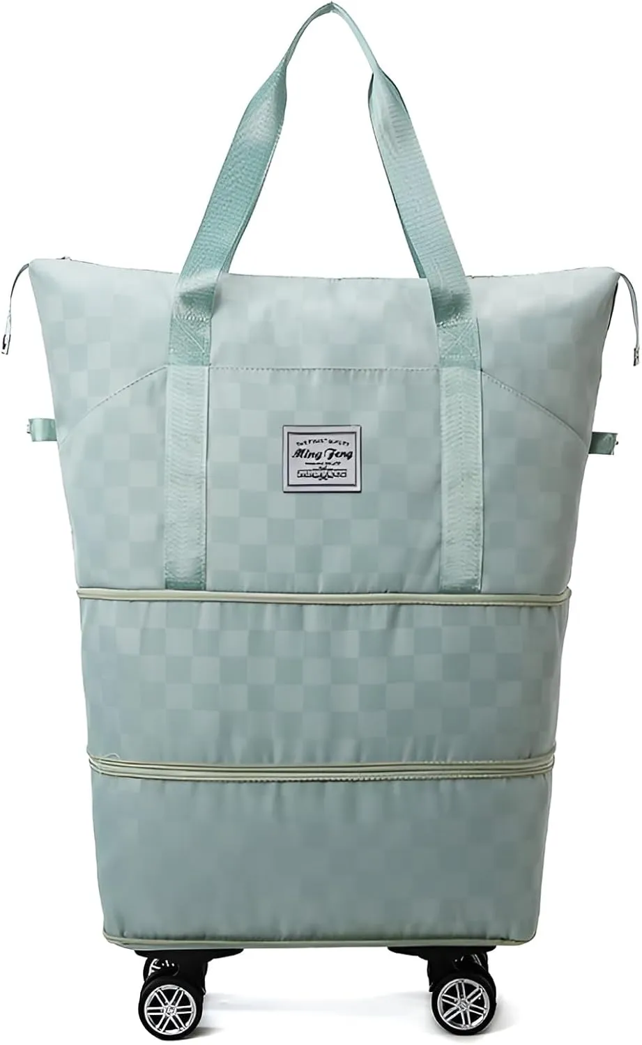 lilaBelle]【Carry-On Luggage with Wheels Unisex Oxford Cloth Travel Bag, 36L-55L Rolling Trolley Suitcase Alternative, Heavy-Duty Zippers & Reinforced Handles for Seamless Transit, Holiday & Commute E