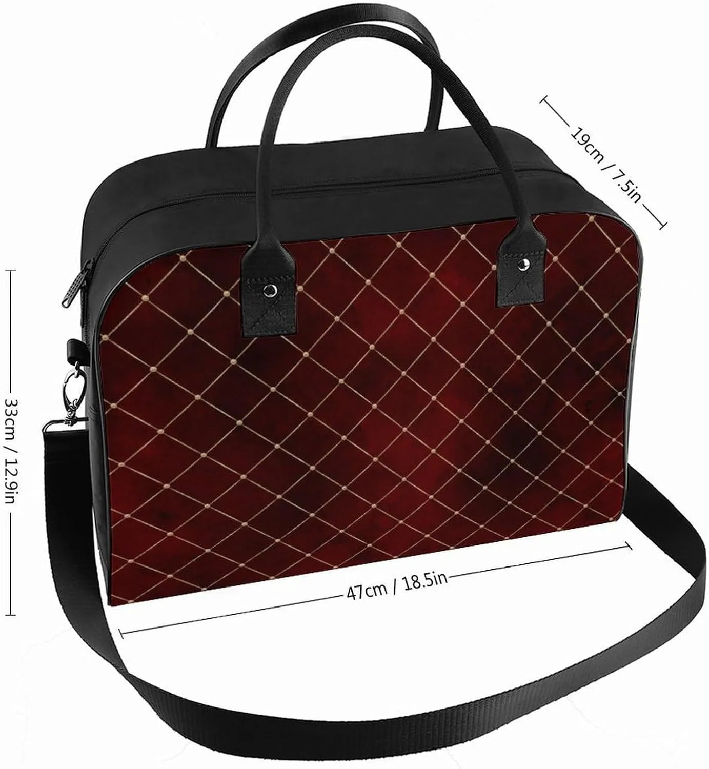 Lines Navy Blue And Yellow Fashionable Large Capacity Travel Handbag Unisex