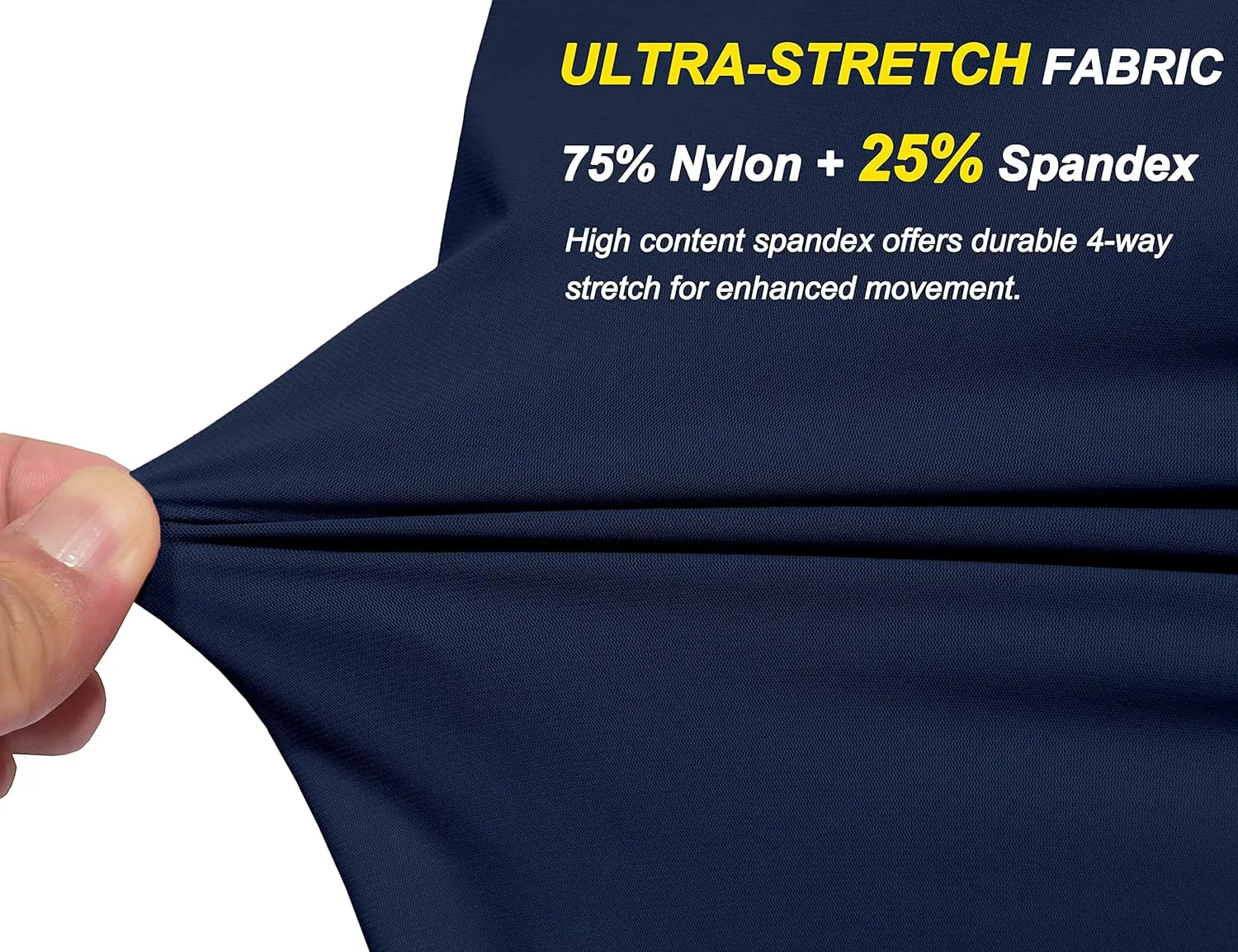 Little Donkey Andy Men's Ultra-Stretch Lightweight Quick Dry Athletic Pants Drawstring Travel Exercise Running Jogging