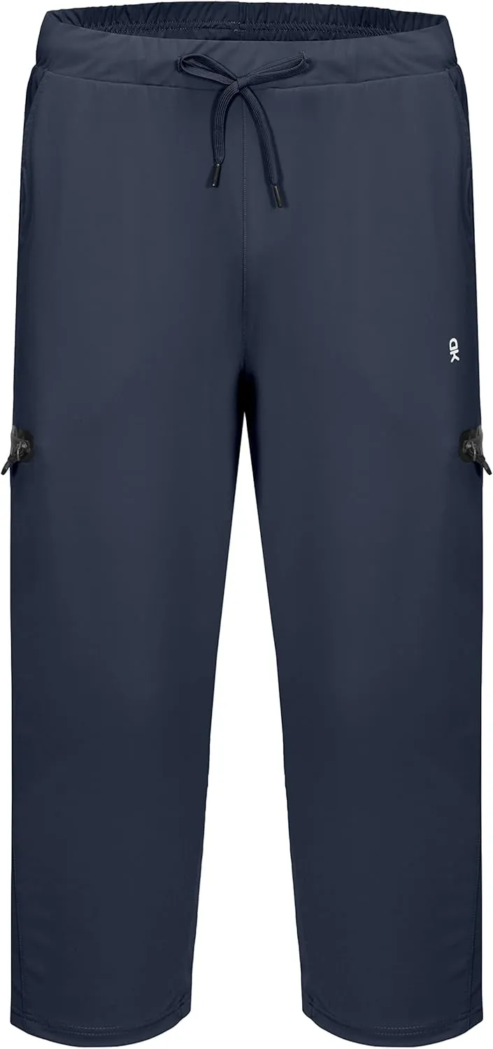 Little Donkey Andy Men's Ultra-Stretch Lightweight Quick Dry Athletic Pants Drawstring Travel Exercise Running Jogging