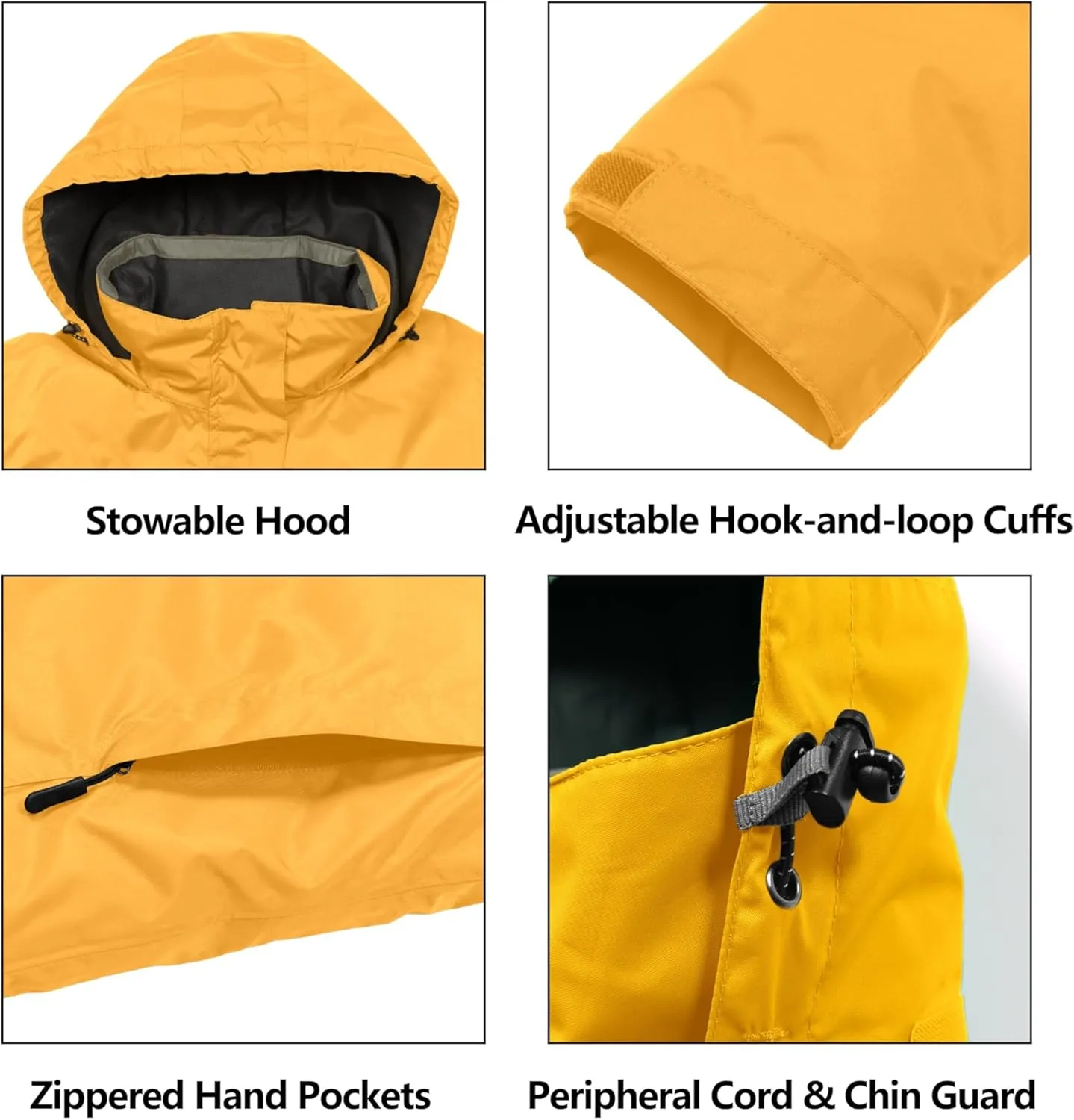 Little Donkey Andy Women’s Waterproof Rain Jacket Lightweight Outdoor Windbreaker Rain Coat Shell for Hiking, Travel