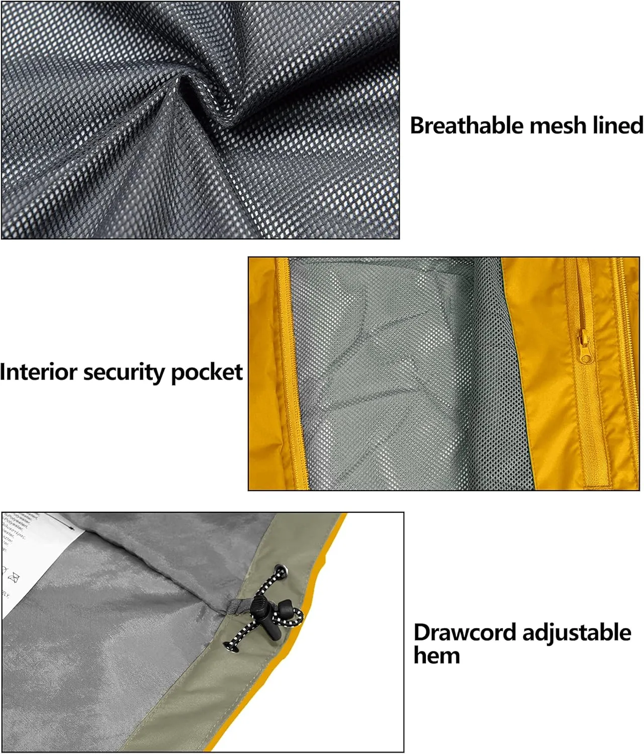 Little Donkey Andy Women’s Waterproof Rain Jacket Lightweight Outdoor Windbreaker Rain Coat Shell for Hiking, Travel