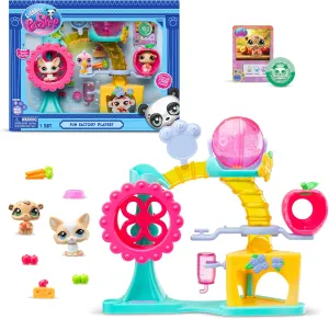 Littlest Pet Shop, Fun Factory Play Set - Gen 7, Pets #69 & #68, Authentic LPS Bobble Head Figure, Collectible Imagination Toy Animal, Kidults, Girls, Boys, Kids, Tweens Ages 4 
