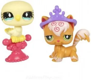 Littlest Pet Shop Pet Pairs Orange Cat & Yellow Dove