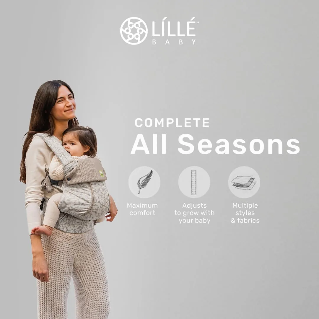 LÍLLÉbaby Complete All Seasons Ergonomic 6-in-1 Baby Carrier Infant to Toddler with Lumbar Support (7-45 Pounds), 360 Degree Baby Wearing & Multi-Position, Inward & Outward Facing (Coastal Sands)