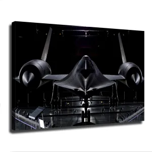 Lockheed Sr-71 Blackbird Picture Canvas Print Fighter Jet Wall Cool Art Posters Canvas Painting Posters and Prints Wall Art Pictures for Living Room Bedroom Decor (08×12inch Framed)