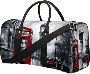 London City Travel Duffel Bag for Women Men Waterproof Foldable Overnight Weekender Bag Large Capacity Sports Gym Bag