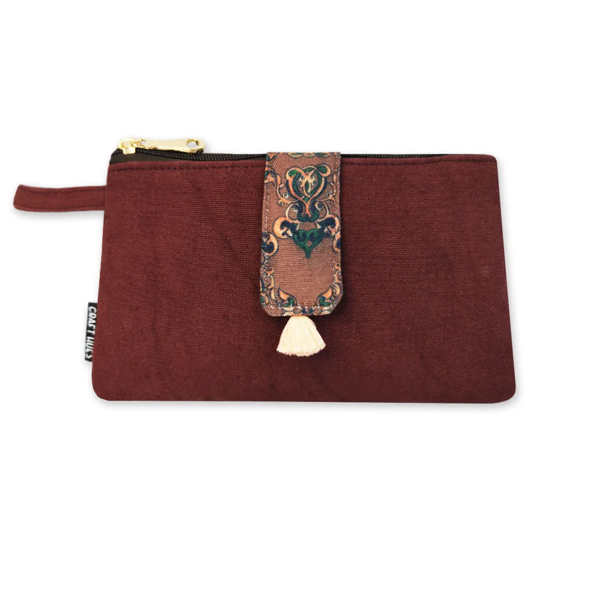Long Plain Wallet - Maroon