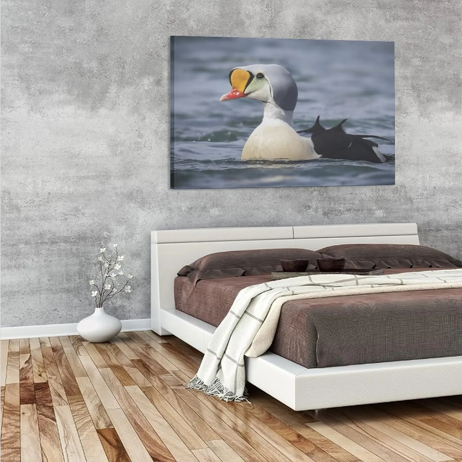Lovely Lake King Eider Duck Room Aesthetics Posters Canvas Posters Bedroom Decoration Sports Office Decoration Gifts Wall Art Decoration Printing Posters 12x18inch(30x45cm)