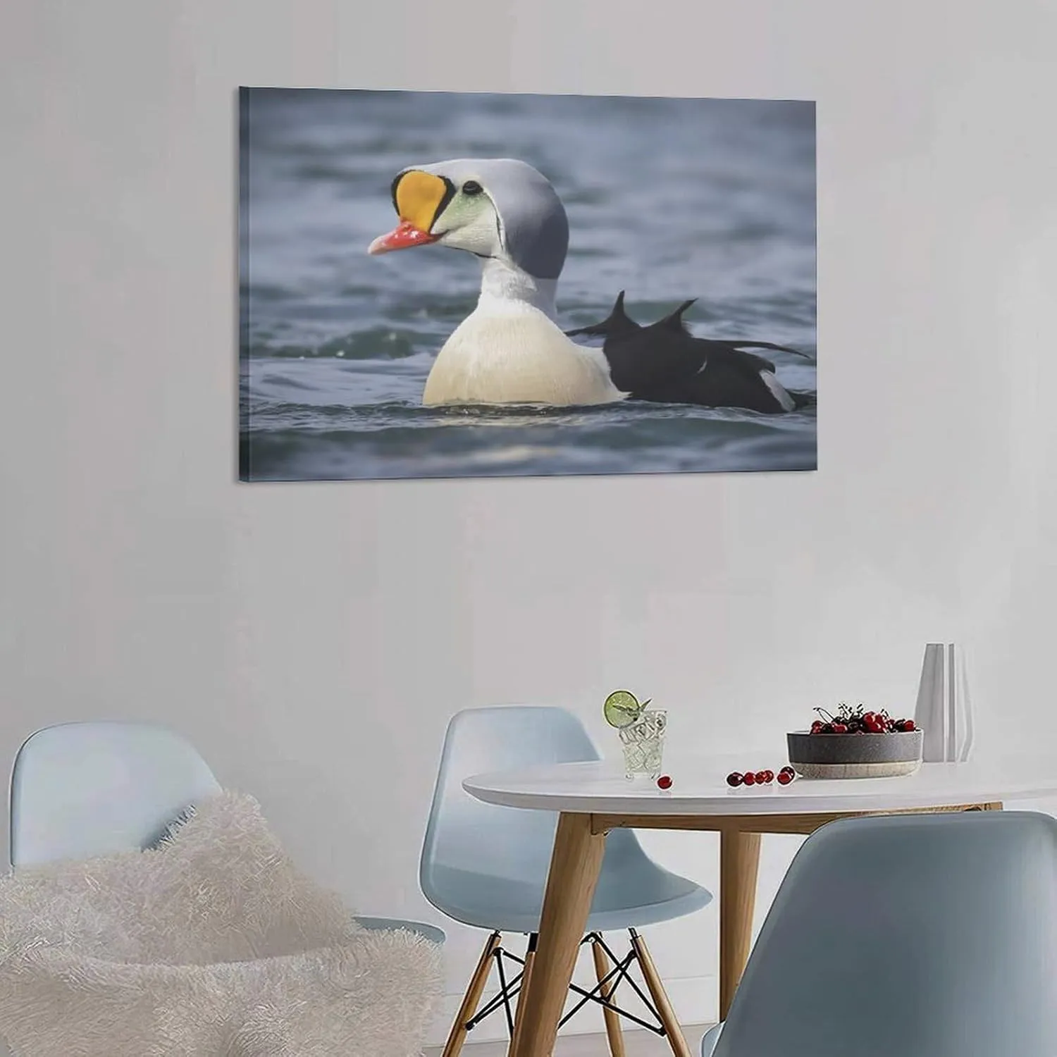 Lovely Lake King Eider Duck Room Aesthetics Posters Canvas Posters Bedroom Decoration Sports Office Decoration Gifts Wall Art Decoration Printing Posters 12x18inch(30x45cm)