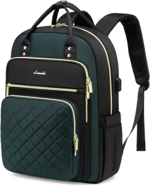 LOVEVOOK Laptop Backpack Purse for Women, 15.6" Laptop Bag for Travel with USB Port, Water Resistant Lightweight Daypacks for College Work Business, Nurse Teacher Computer Backpacks