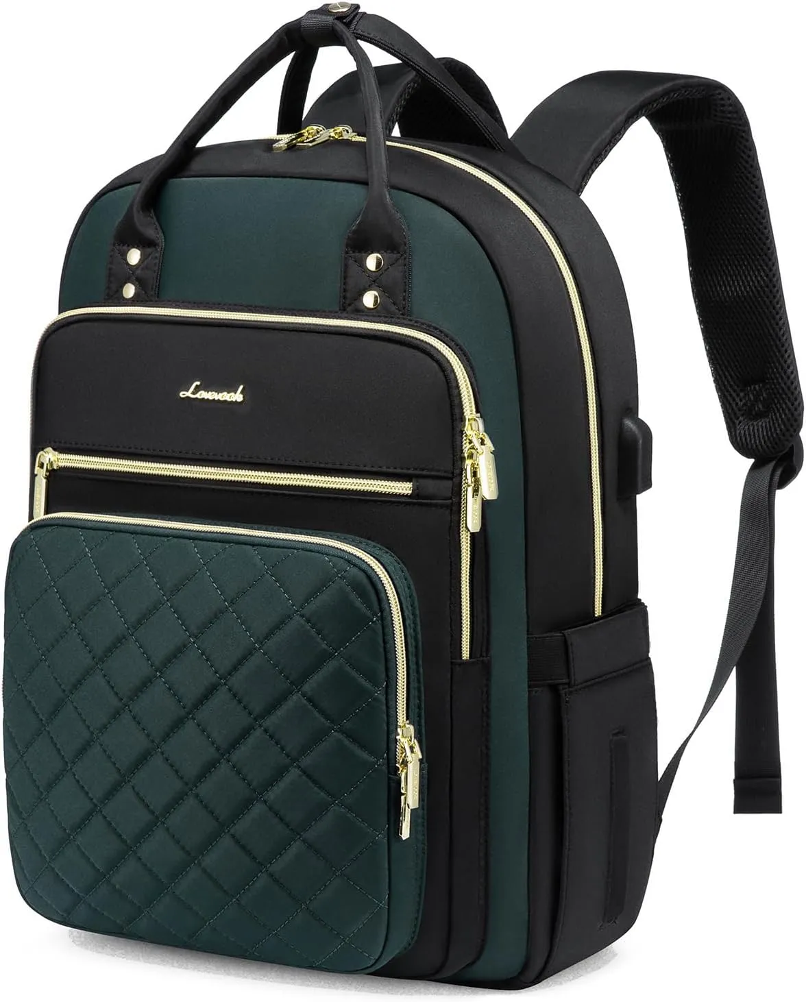 LOVEVOOK Laptop Backpack Purse for Women, 15.6" Laptop Bag for Travel with USB Port, Water Resistant Lightweight Daypacks for College Work Business, Nurse Teacher Computer Backpacks