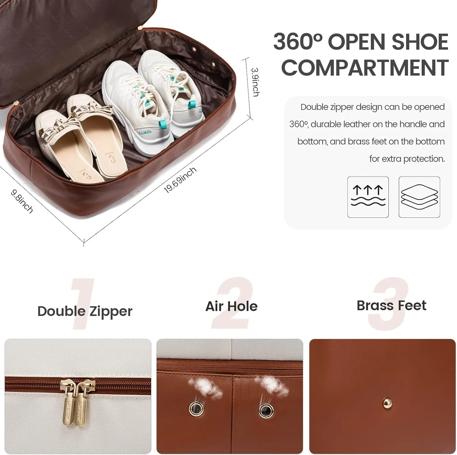 LOVEVOOK Weekender Bag, Large Travel Duffel Bag for Women with 2 Packing Cubes, Carry on Overnight Bag with Shoe Compartment, Mom Hospital Bags for Labor and Delivery