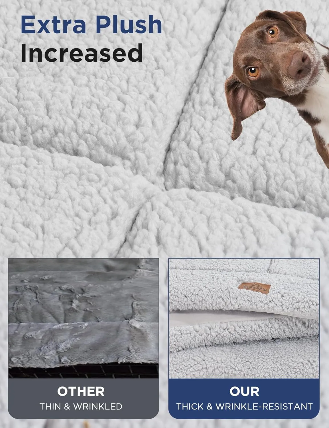 Low-Profile Dog Pad Mat for Large Dogs, Washable Ultra Soft Dog Crate Mat, High Density Foam Pet Beds for Indoor & Outdoor Dogs, 36" x 27", Gray