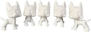 LPSCB 5pcs/Lot White Base for Pet Shop Great Dane Custom DIY Paint Design Your Pet (Blue)